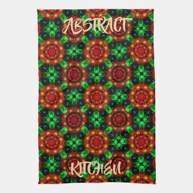Blumen Modern Boho Elegant Abstraktes Muster #504 Geschirrtuch (Vertikal)