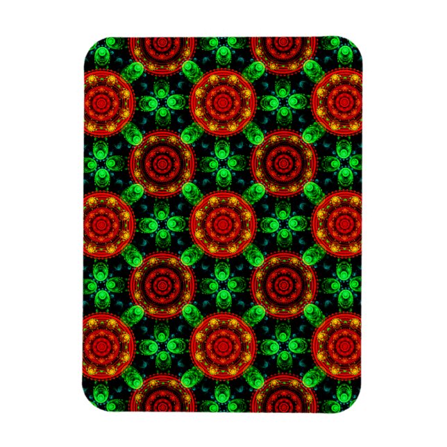 Blumen Modern Boho Elegant Abstraktes Muster #504 Magnet (Vertikal)