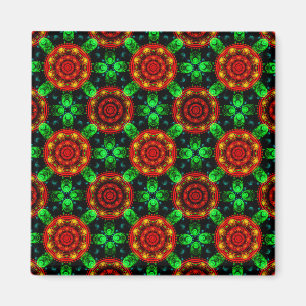 Blumen Modern Boho Elegant Abstraktes Muster #504 Magnet