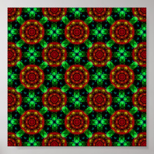 Blumen Modern Boho Elegant Abstraktes Muster #504 Poster
