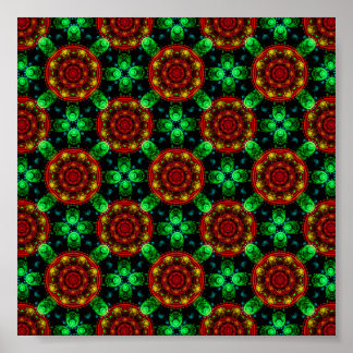 Blumen Modern Boho Elegant Abstraktes Muster #504 Poster