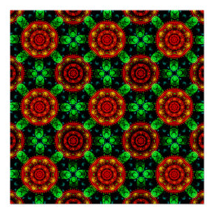 Blumen Modern Boho Elegant Abstraktes Muster #504 Poster