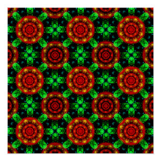 Blumen Modern Boho Elegant Abstraktes Muster #504 Poster