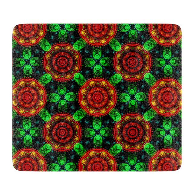 Blumen Modern Boho Elegant Abstraktes Muster #504 Schneidebrett (Vorderseite)
