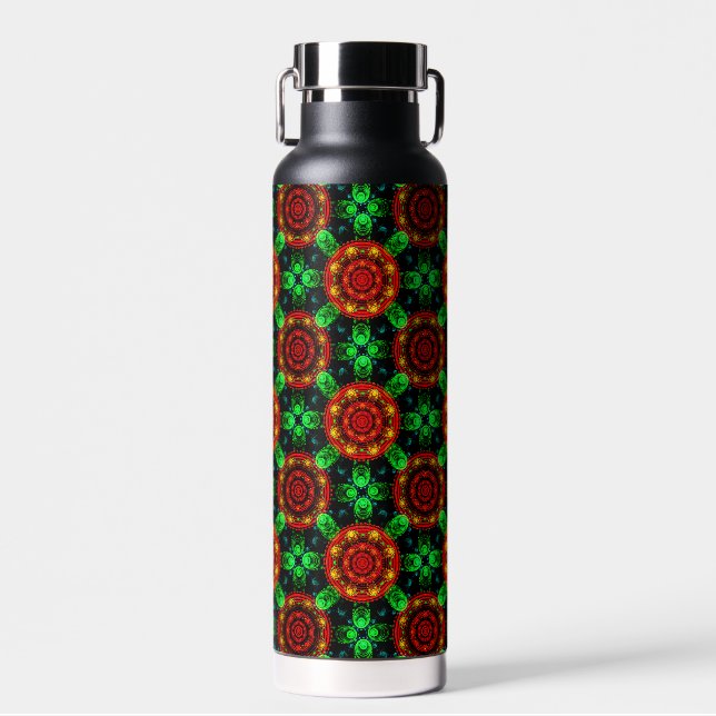 Blumen Modern Boho Elegant Abstraktes Muster #504 Trinkflasche (Vorne)
