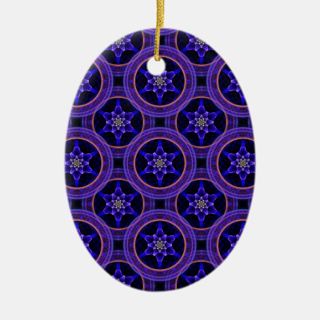 Blumen Modern Boho Elegant Abstraktes Muster #505 Keramik Ornament (Vorne)
