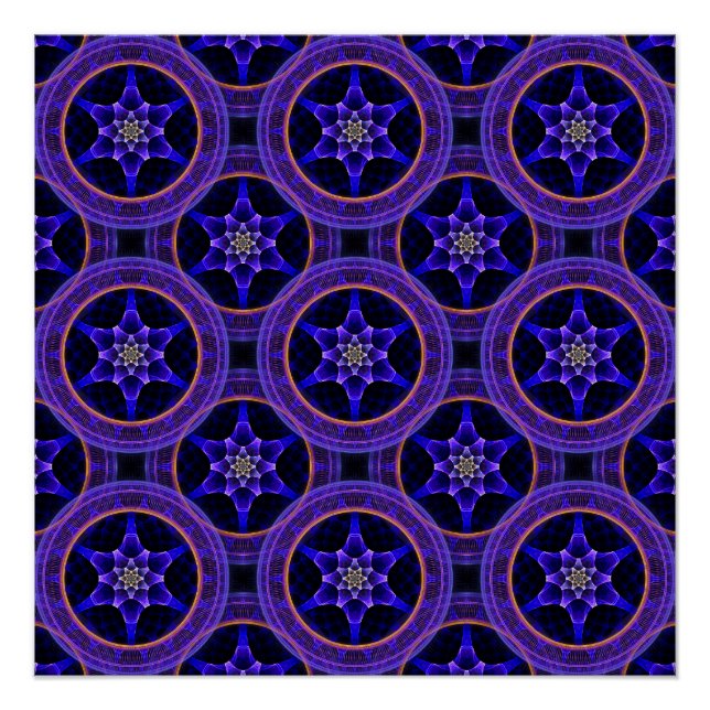 Blumen Modern Boho Elegant Abstraktes Muster #505 Poster (Vorderseite)