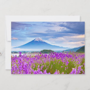 Blumen Mount Fugi Japan Dankeskarte