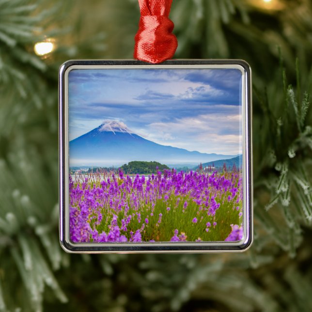 Blumen | Mount Fugi Japan Ornament Aus Metall (Baum)