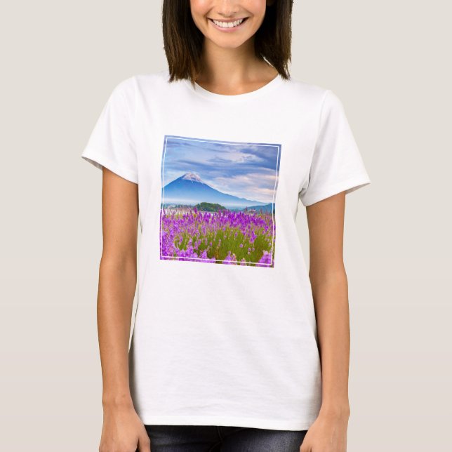 Blumen | Mount Fugi Japan T-Shirt (Vorderseite)