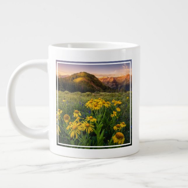 Blumen | Mountain Meadow Crested Butte Colorado Jumbo-Tasse (Links)