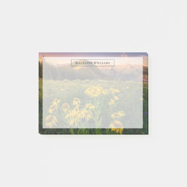 Blumen | Mountain Meadow Crested Butte Colorado Post-it Klebezettel (Vorderseite)