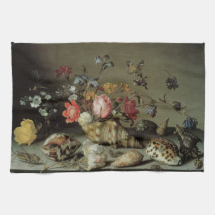 Blumen, Muscheln und Insekten Balthasar van der As Geschirrtuch