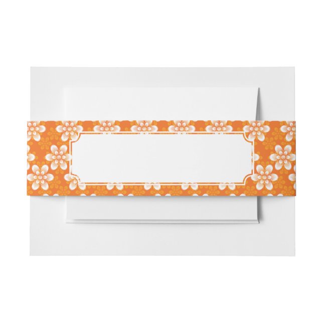 Blumen-Muster Einladungsbanderole (Vorderseite Beispiel)