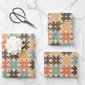 Blumen Muster Geschenkpapier - "Vintage Blossom" Set