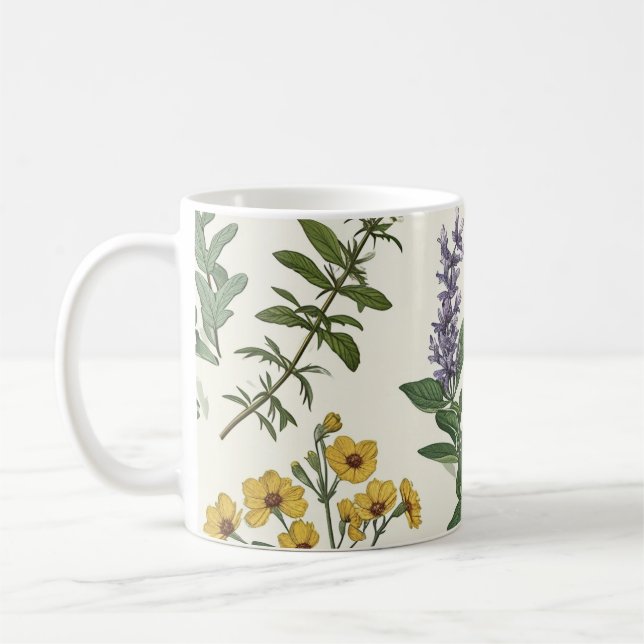 Blumen-Muster-Tasse Kaffeetasse (Links)