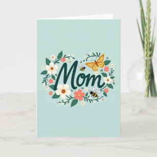 Blumen-Mutter-Liebe-Musterkarte Karte