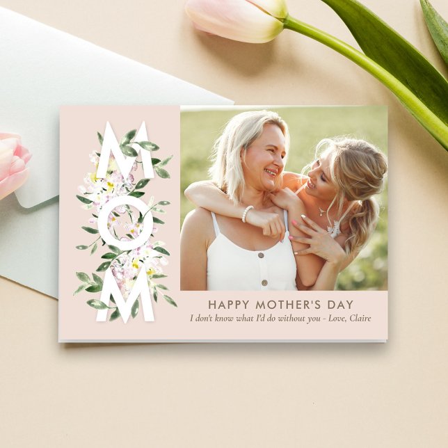 Blumen-Mutter-Muttertags-Fotokarte Karte (Von Creator hochgeladen)