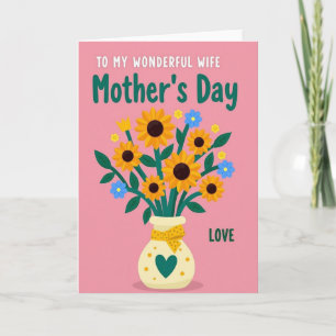 Blumen Muttertag Ehefrau Karte