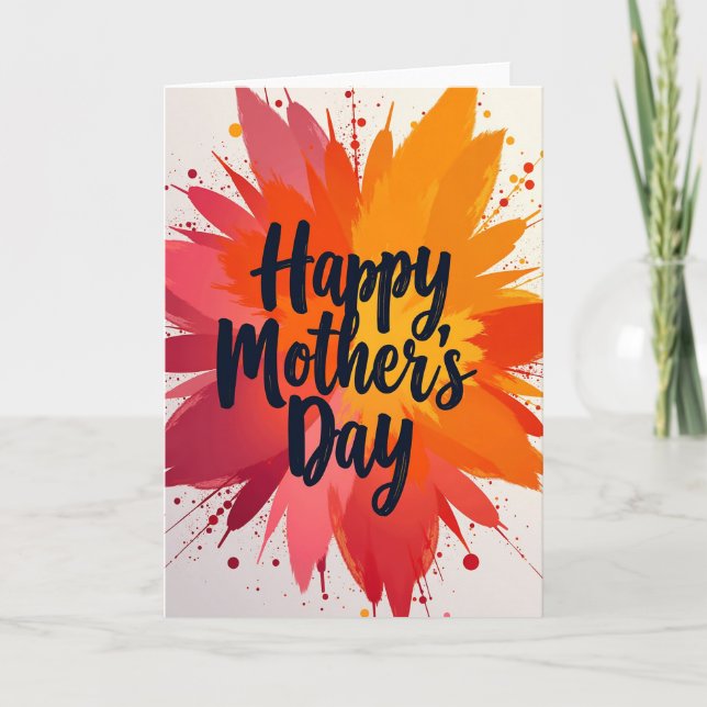 Blumen-Muttertag-Karte mit Ausbruchdesign Karte (Vorderseite)