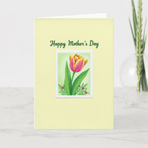 Blumen-Muttertag-Tulpenkarte Karte
