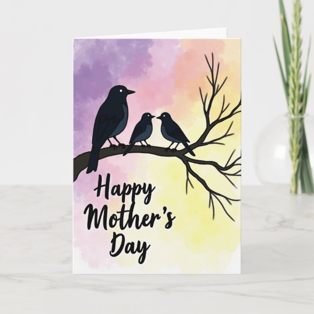 Blumen-Muttertags-Avian-Karte Karte (Vorderseite)