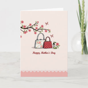 Blumen-Muttertags-Handtaschen-Karte Karte