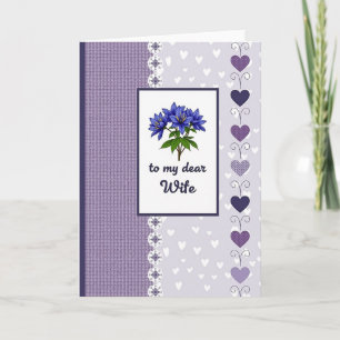 Blumen Muttertags Indigo Karte