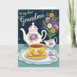 Blumen-Muttertags-Teatime-Karte Karte