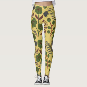 Blumen nahtloses Muster Blumen und Schmetterlinge Leggings
