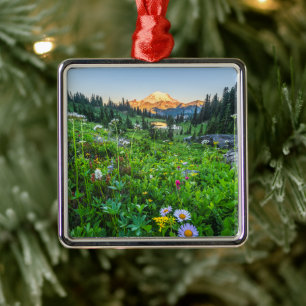 Blumen   Nationalpark Rainier Ornament Aus Metall