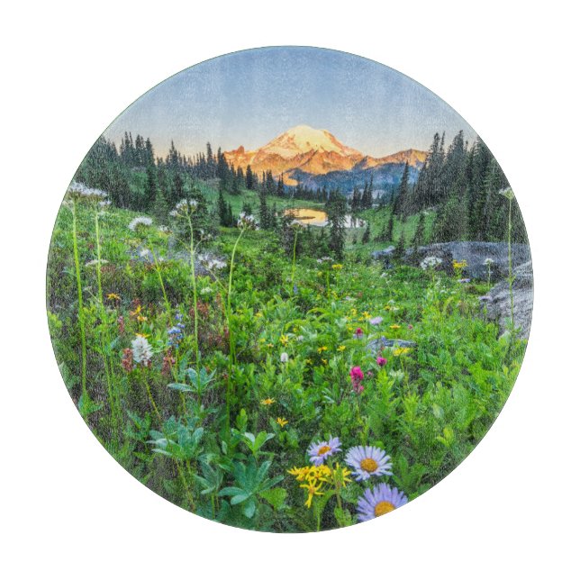 Blumen | Nationalpark Rainier Schneidebrett (Vorderseite)