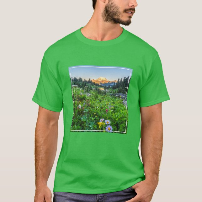 Blumen | Nationalpark Rainier T-Shirt (Vorderseite)