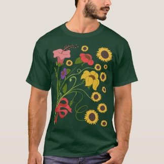 Blumen Natur Pflanzen Botanik Wildblumen Botanisch T-Shirt