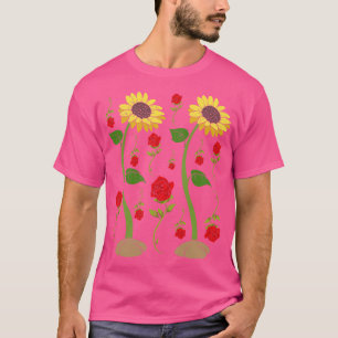 Blumen Natur Sonnenblumen Garten Blume Rose Bota T-Shirt
