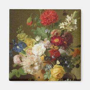 Blumen-noch Leben auf einer Marmorleiste, 1800-01 Magnet