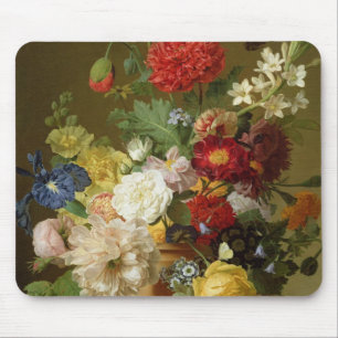 Blumen-noch Leben auf einer Marmorleiste, 1800-01 Mousepad