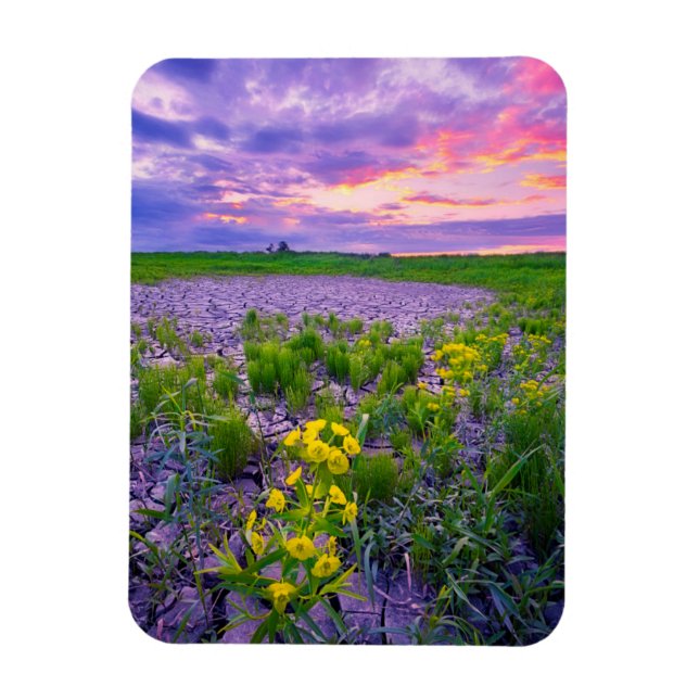 Blumen | North Dakota Red River Valley Magnet (Vertikal)