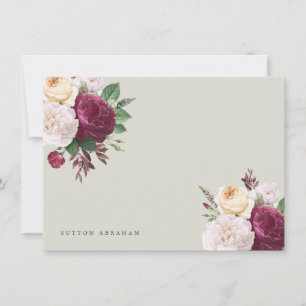 Blumen-Notizkarte mit Vintage-Blüten Karte