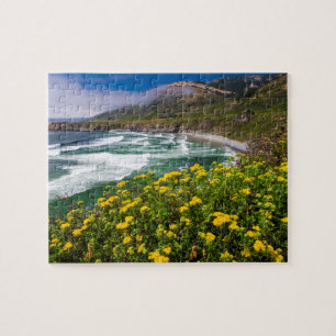 Blumen oberhalb des Sand-Dollar-Strandes Puzzle