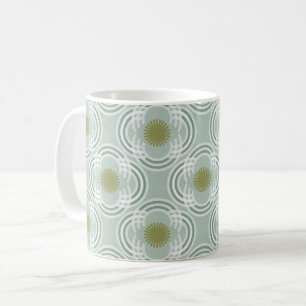 Blumen oder Augen - neutral grün Kaffeetasse