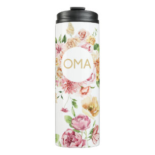 Blumen-Oma-Geschenk-Tumbler Thermosbecher