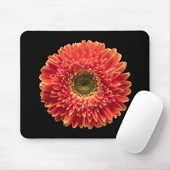 Blumen | Orange Gerbera Daisy Mousepad (Mit Mouse)