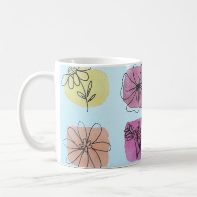 Blumen Palette  Kaffeetasse (Links)