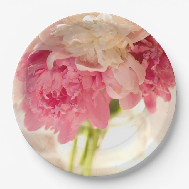 Blumen Papier Teller (Vorderseite)