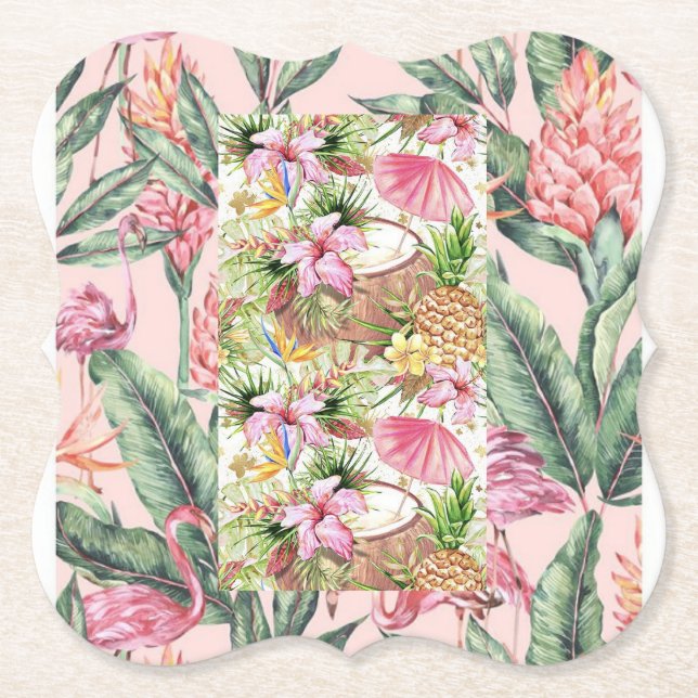 Blumen-Papier-Unterdeckel Untersetzer (Vorderseite)