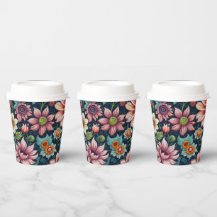 Blumen-Papierbecher Pappbecher
