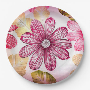Blumen Pappteller