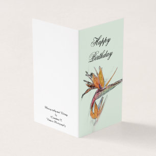 Blumen-Paradiesvogel "Herzlichen Glückwunsch zum G