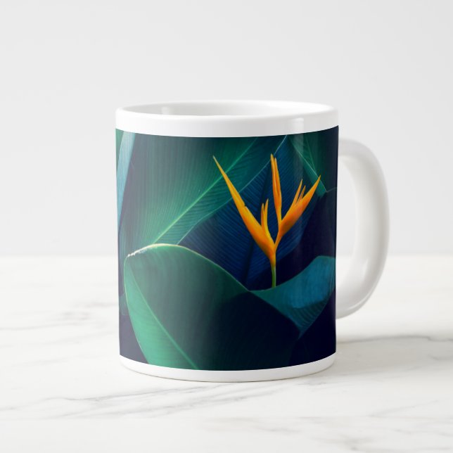 Blumen | Paradiesvogel Jumbo-Tasse (Vorderseite Rechts)